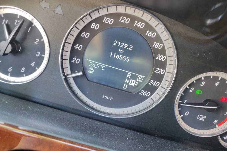 Used Mercedes-Benz E-Class 2011 E 300 L Elegant Model Odometer Close Up