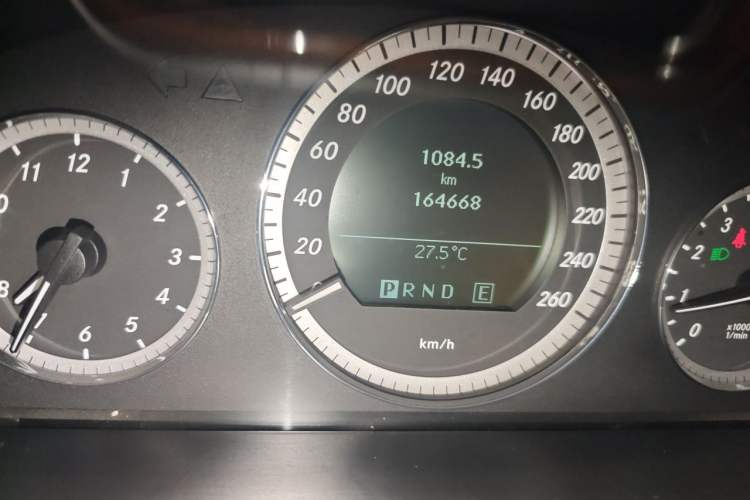 Used Mercedes-Benz E-Class 2011 E 200 L CGI Elegant Model Odometer Close Up