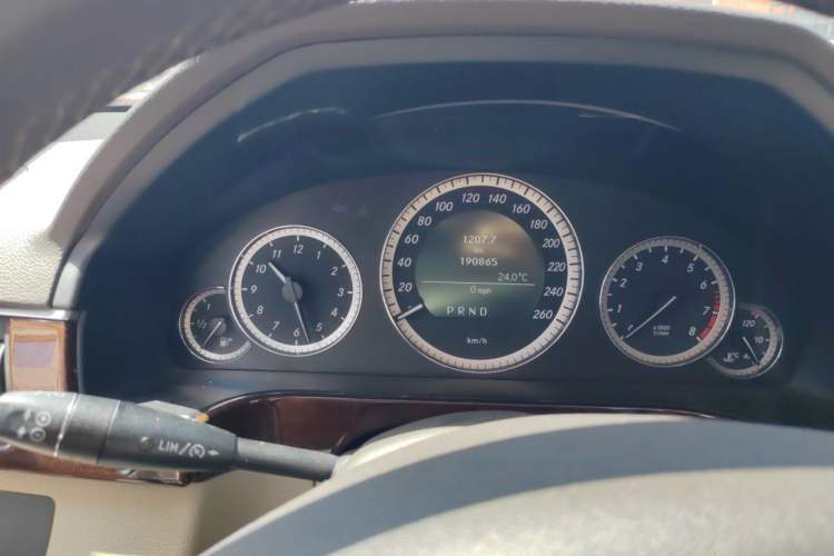Used Mercedes-Benz E-Class 2011 E 200 L CGI Elegant Model Odometer Close Up