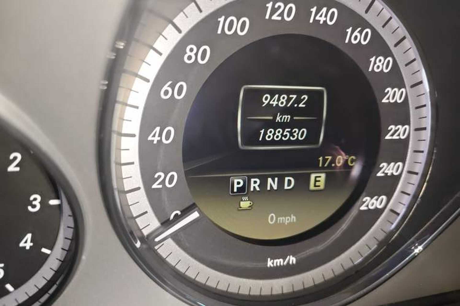 Used Mercedes-Benz E-Class 2011 E 260 CGI Coupe Odometer Close Up