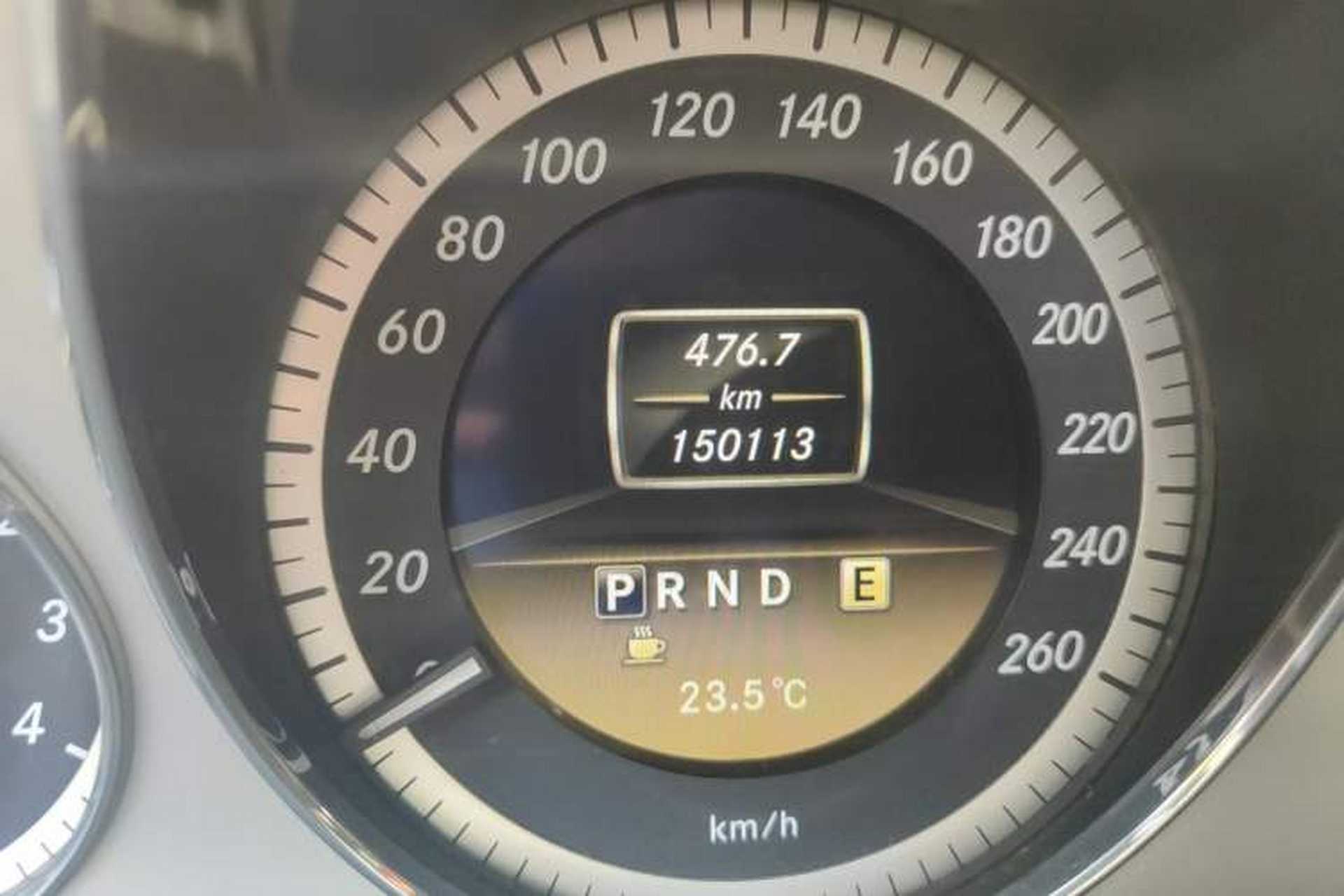 Used Mercedes-Benz E-Class 2011 E 260 CGI Coupe Odometer Close Up