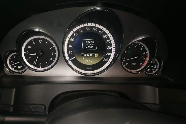 Used Mercedes-Benz E-Class 2011 E 260 CGI Convertible Edition Odometer Close Up