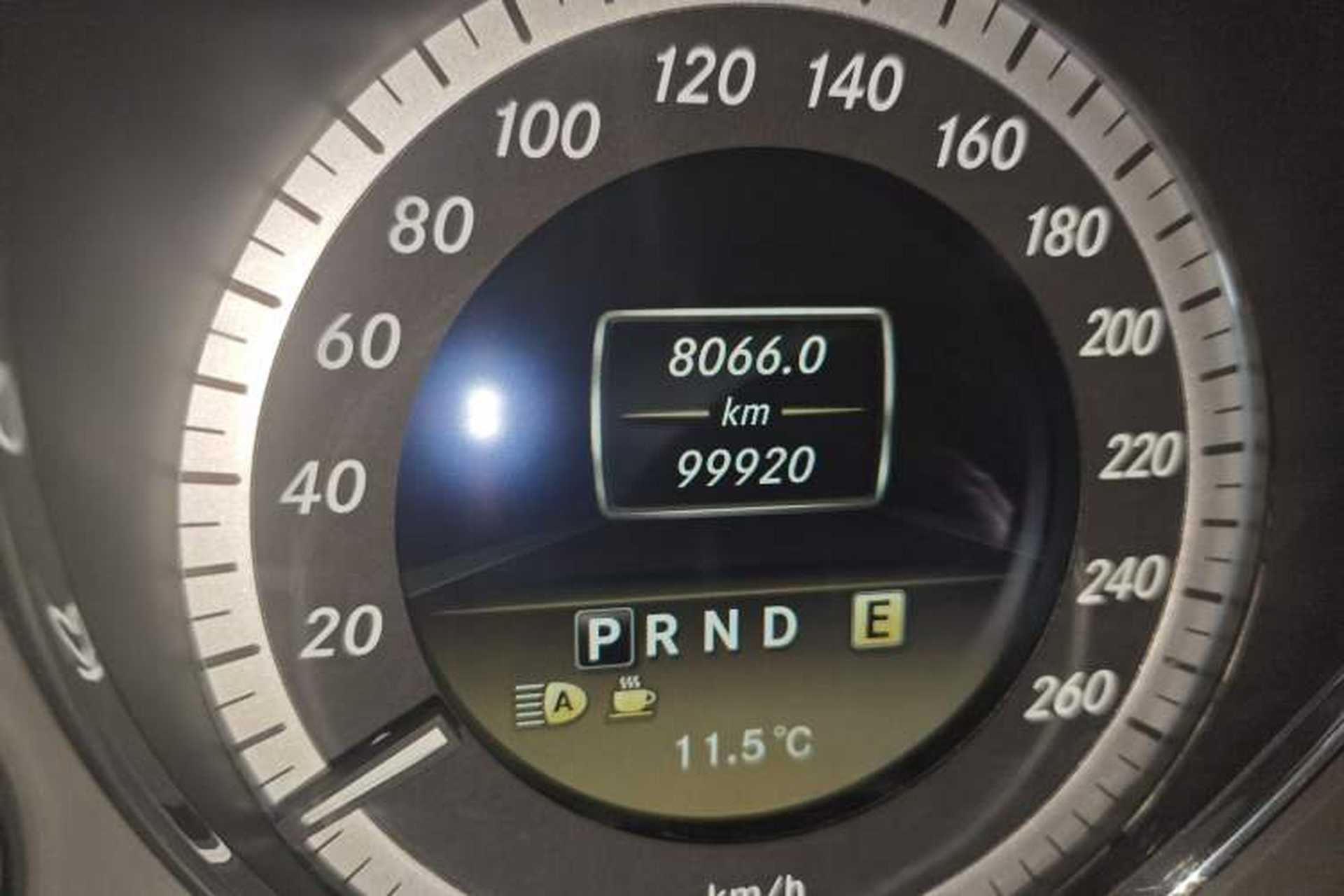 Used Mercedes-Benz E-Class 2011 E 260 CGI Coupe Odometer Close Up