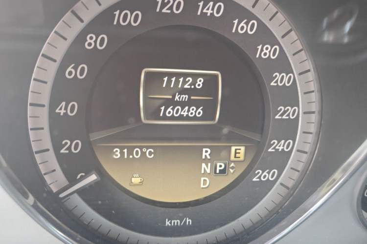 Used Mercedes-Benz E-Class 2012 E 300 L Fashion Model Odometer Close Up
