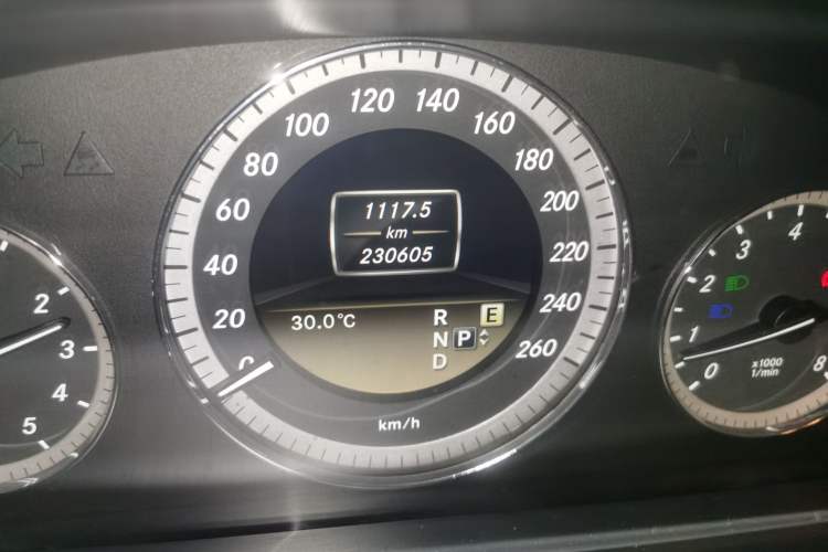 Used Mercedes-Benz E-Class 2012 E 200 L CGI Elegant Model Odometer Close Up