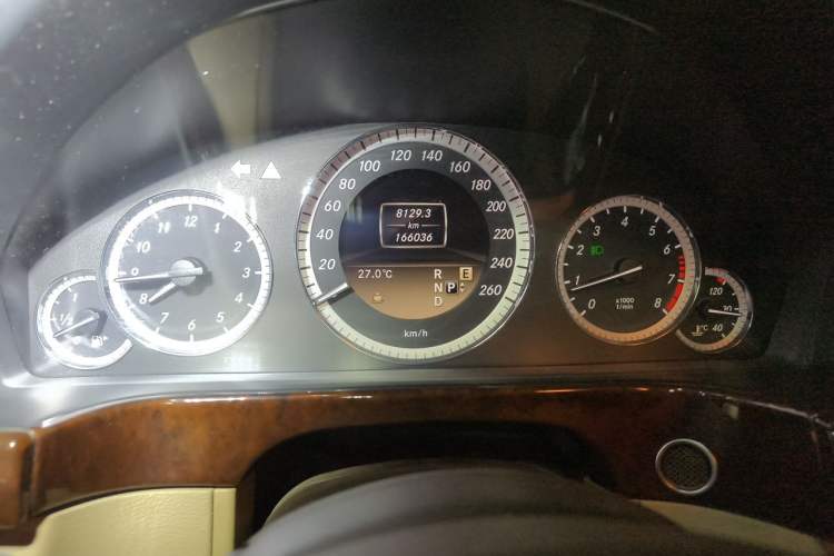 Used Mercedes-Benz E-Class 2012 E 200 L CGI Elegant Model Odometer Close Up
