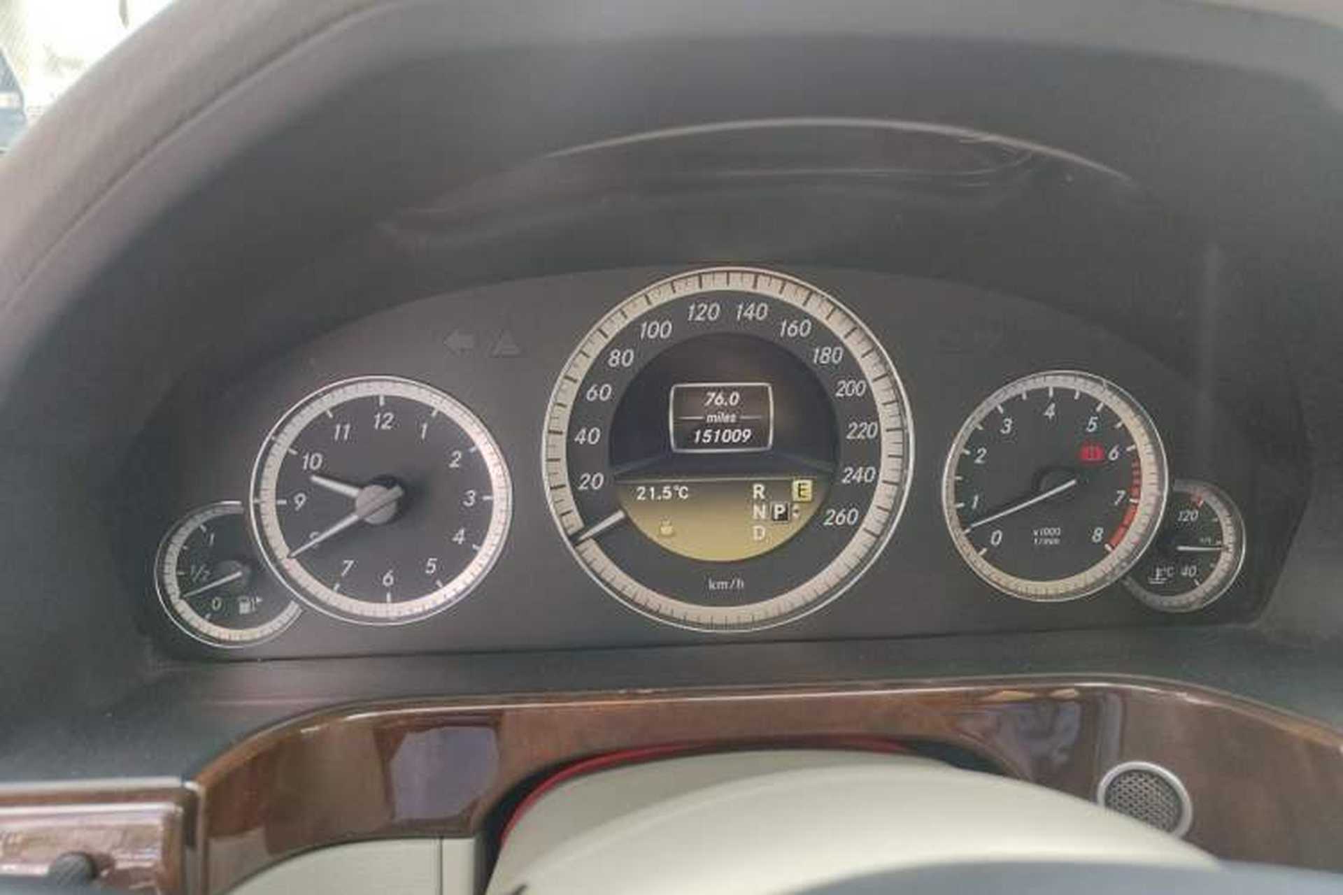 Used Mercedes-Benz E-Class 2012 E 300 L Elegant Model Odometer Close Up