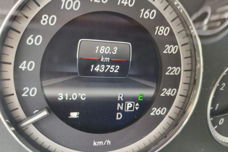 Used Mercedes-Benz E-Class 2012 E 300 L Elegant Model Odometer Close Up