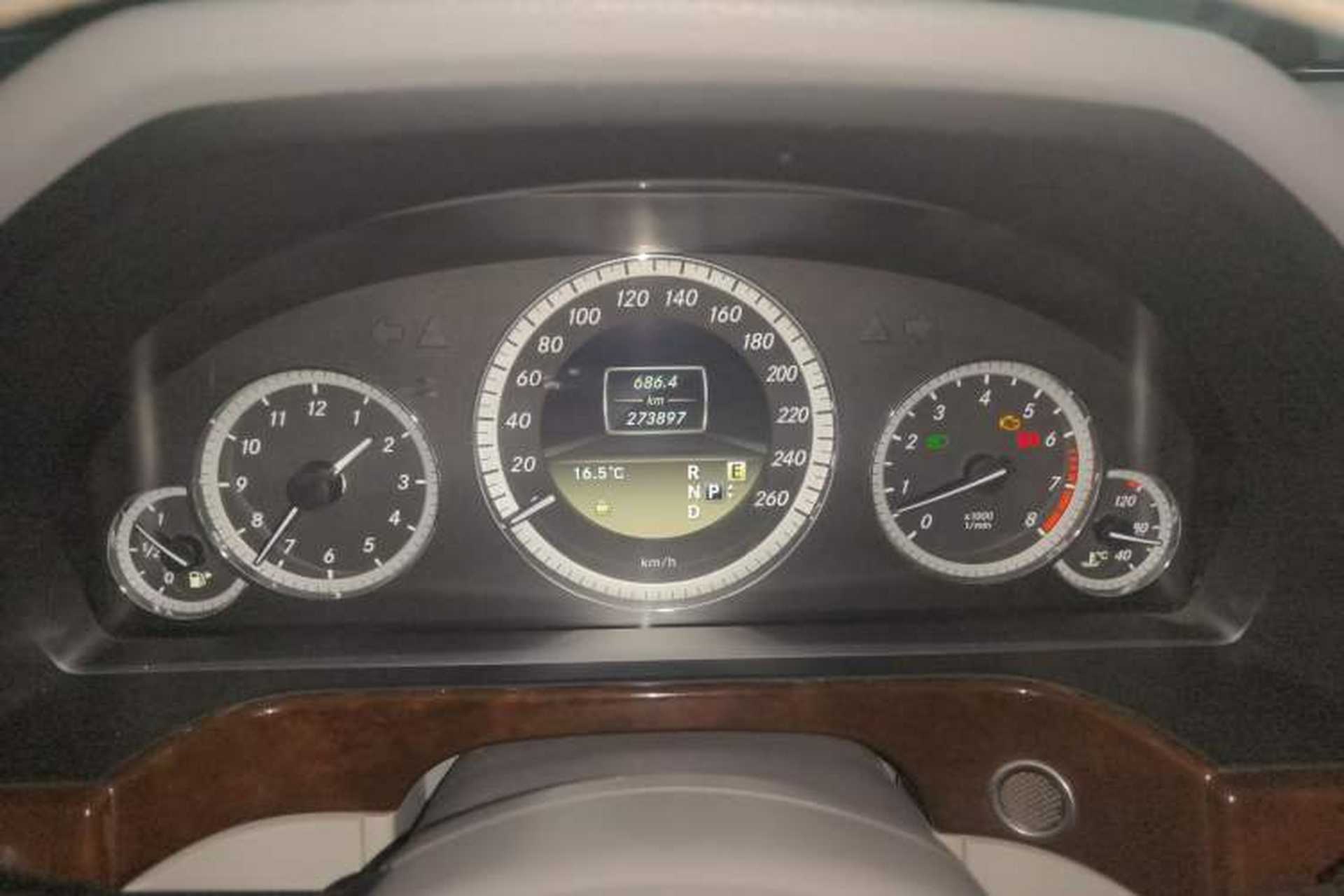 Used Mercedes-Benz E-Class 2012 E 300 L Elegant Model Odometer Close Up