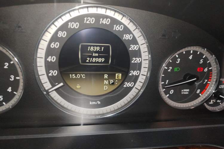 Used Mercedes-Benz E-Class 2012 E 200 L CGI Elegant Model Odometer Close Up