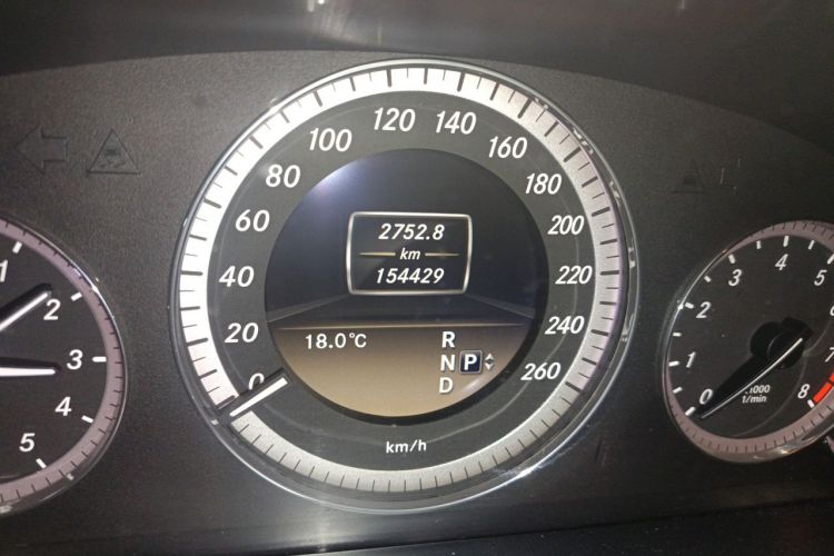 Used Mercedes-Benz E-Class 2012 E 200 L CGI Elegant Model Odometer Close Up
