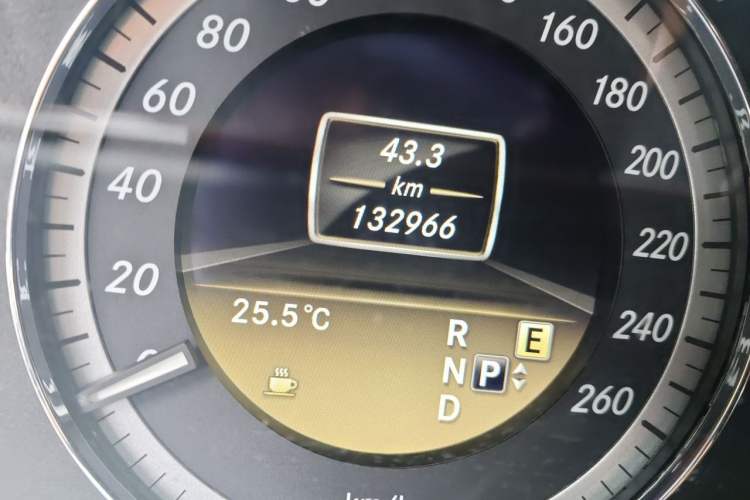 Used Mercedes-Benz E-Class 2012 E 200 L CGI Elegant Model Odometer Close Up