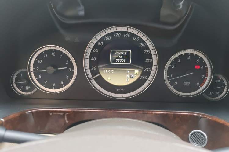 Used Mercedes-Benz E-Class 2012 E 200 L CGI Elegant Model Odometer Close Up