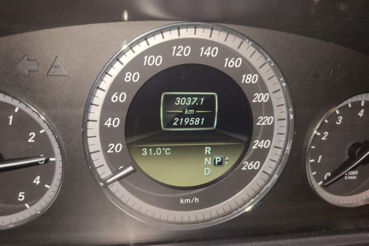 Used Mercedes-Benz E-Class 2012 E 300 L Elegant Model Odometer Close Up
