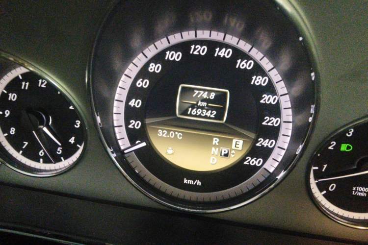 Used Mercedes-Benz E-Class 2012 E 300 L Stylish Luxury Model Odometer Close Up