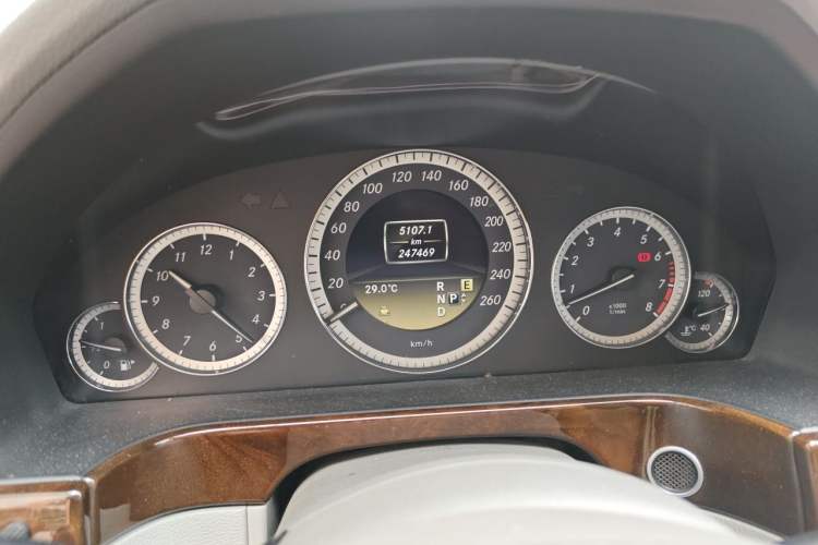 Used Mercedes-Benz E-Class 2012 E 300 L Elegant Model Odometer Close Up