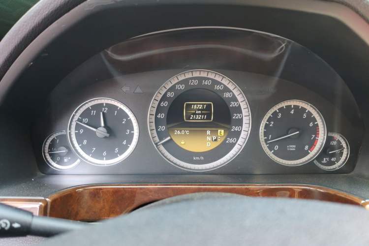 Used Mercedes-Benz E-Class 2012 E 200 L CGI Elegant Model Odometer Close Up