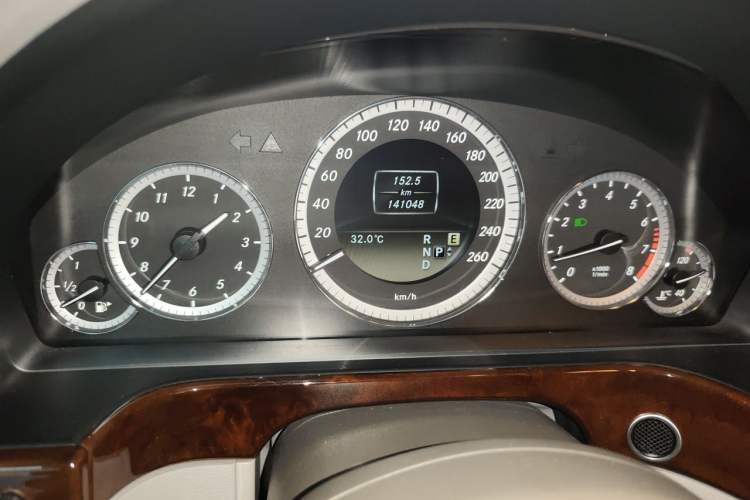 Used Mercedes-Benz E-Class 2012 E 200 L CGI Elegant Model Odometer Close Up