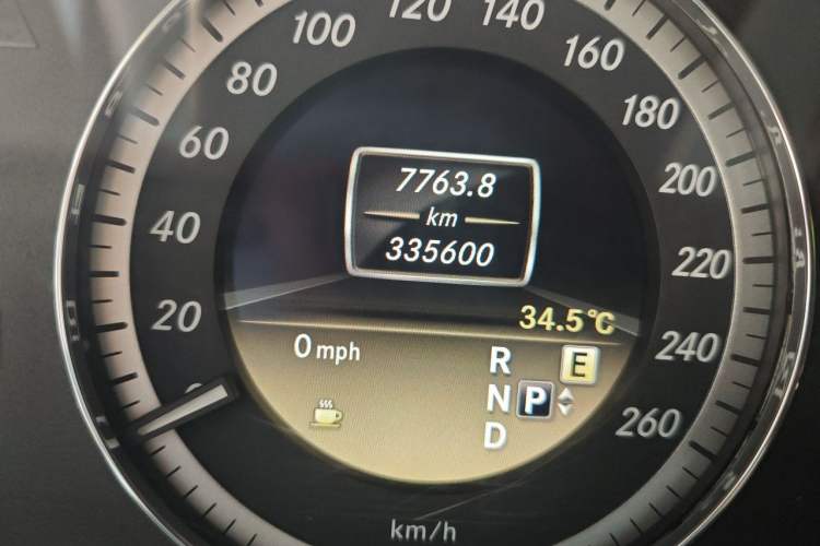 Used Mercedes-Benz E-Class 2012 E 200 L CGI Elegant Model Odometer Close Up