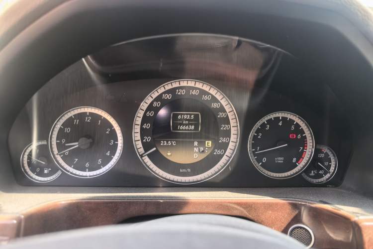 Used Mercedes-Benz E-Class 2012 E 200 L CGI Elegant Model Odometer Close Up