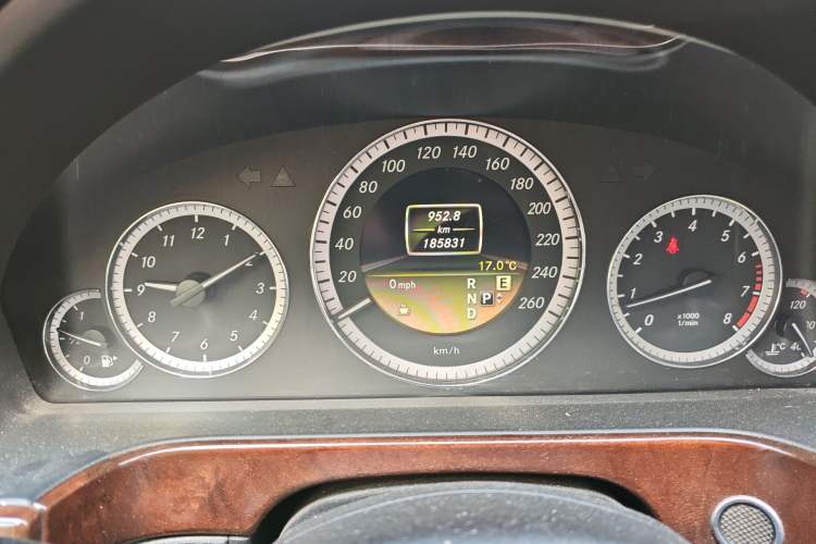 Used Mercedes-Benz E-Class 2012 E 200 L CGI Elegant Model Odometer Close Up