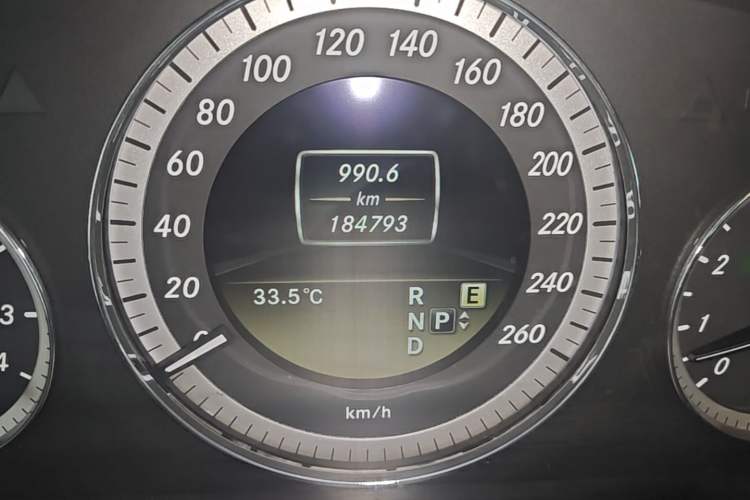 Used Mercedes-Benz E-Class 2012 E 300 L Elegant Model Odometer Close Up