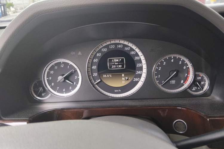 Used Mercedes-Benz E-Class 2012 E 200 L CGI Elegant Model Odometer Close Up
