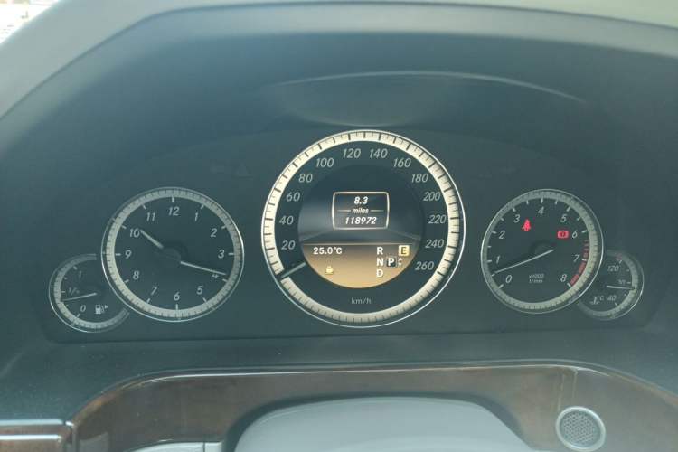 Used Mercedes-Benz E-Class 2012 E 300 L Elegant Model Odometer Close Up