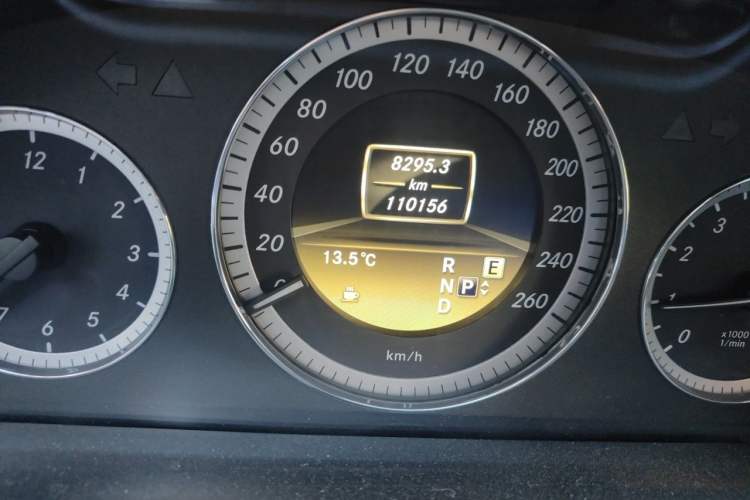Used Mercedes-Benz E-Class 2012 E 200 L CGI Elegant Model Odometer Close Up