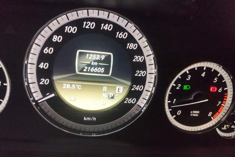 Used Mercedes-Benz E-Class 2012 E 200 L CGI Elegant Model Odometer Close Up