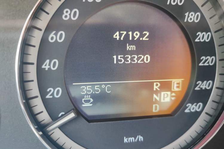 Used Mercedes-Benz E-Class 2012 E 200 L CGI Elegant Model Odometer Close Up