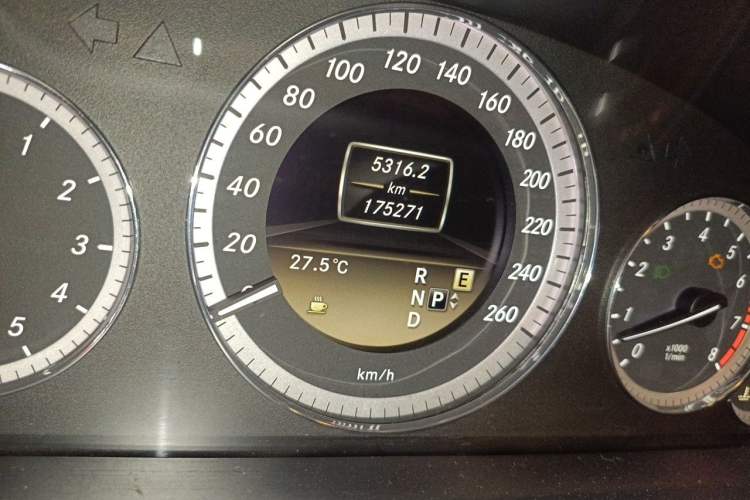 Used Mercedes-Benz E-Class 2012 E 300 L Elegant Model Odometer Close Up