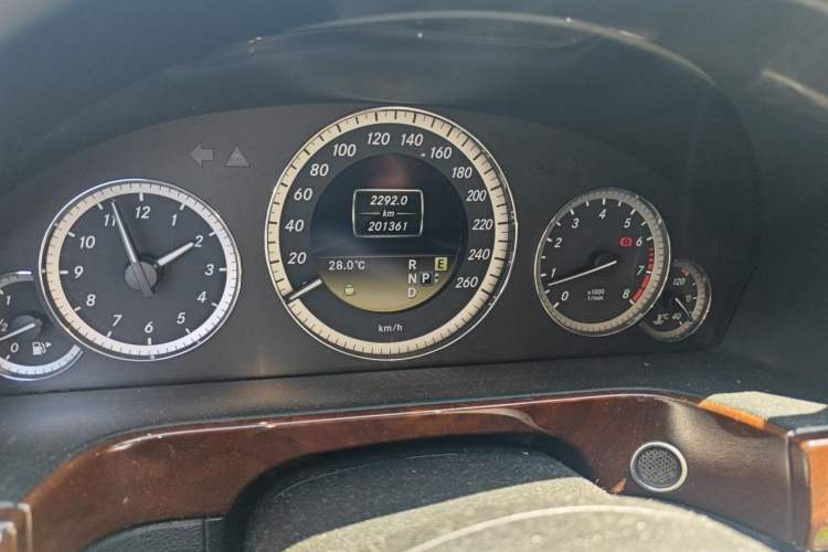 Used Mercedes-Benz E-Class 2012 E 200 L CGI Elegant Model Odometer Close Up