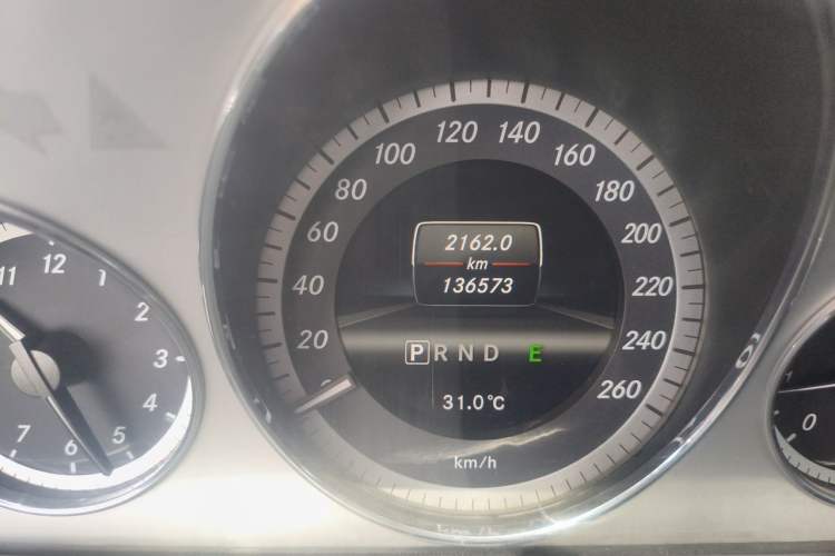 Used Mercedes-Benz E-Class 2012 E 200 CGI Coupe Odometer Close Up