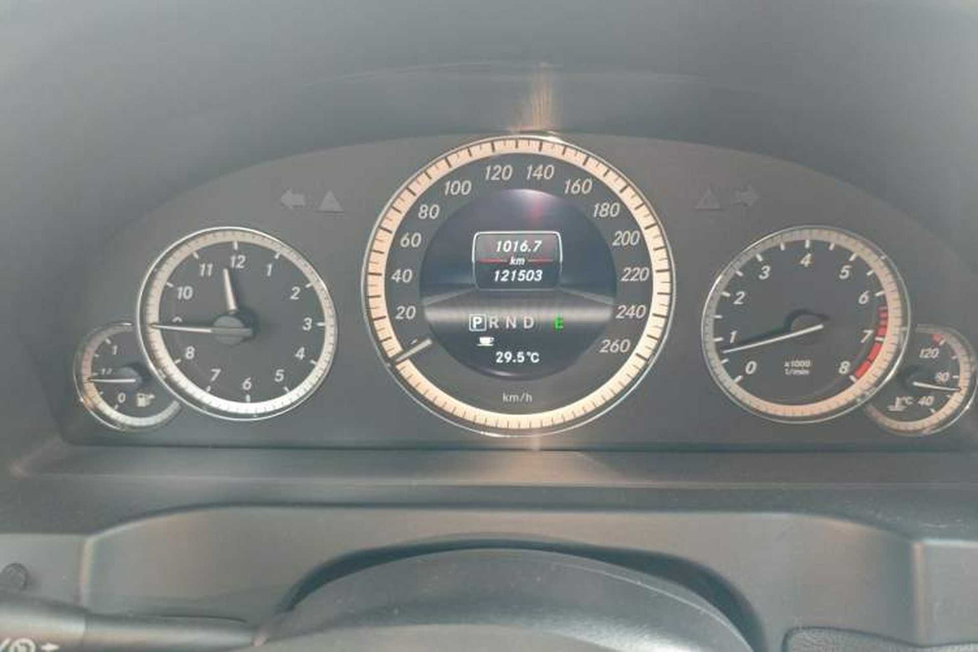 Used Mercedes-Benz E-Class 2012 E 200 CGI Coupe Odometer Close Up