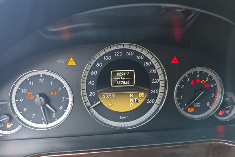 Used Mercedes-Benz E-Class 2012 E 300 L Elegant Model Odometer Close Up