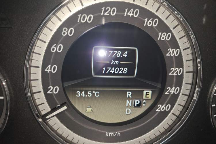 Used Mercedes-Benz E-Class 2012 E 300 L Elegant Model Odometer Close Up