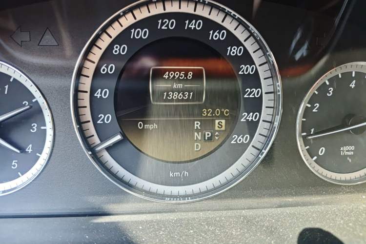 Used Mercedes-Benz E-Class 2012 E 300 L Elegant Model Odometer Close Up