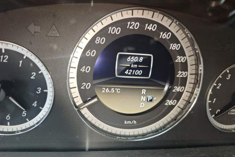 Used Mercedes-Benz E-Class 2012 E 200 L CGI Elegant Model Odometer Close Up
