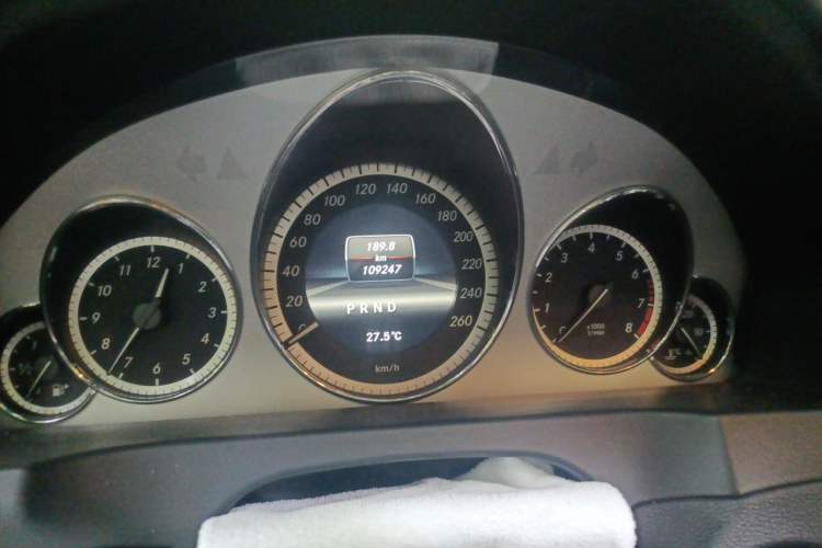 Used Mercedes-Benz E-Class 2012 E 260 CGI Convertible Odometer Close Up
