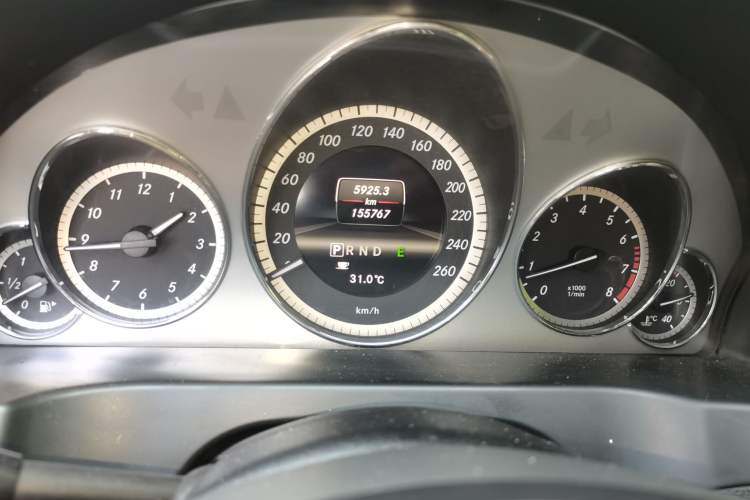 Used Mercedes-Benz E-Class 2012 E 200 CGI Coupe Odometer Close Up