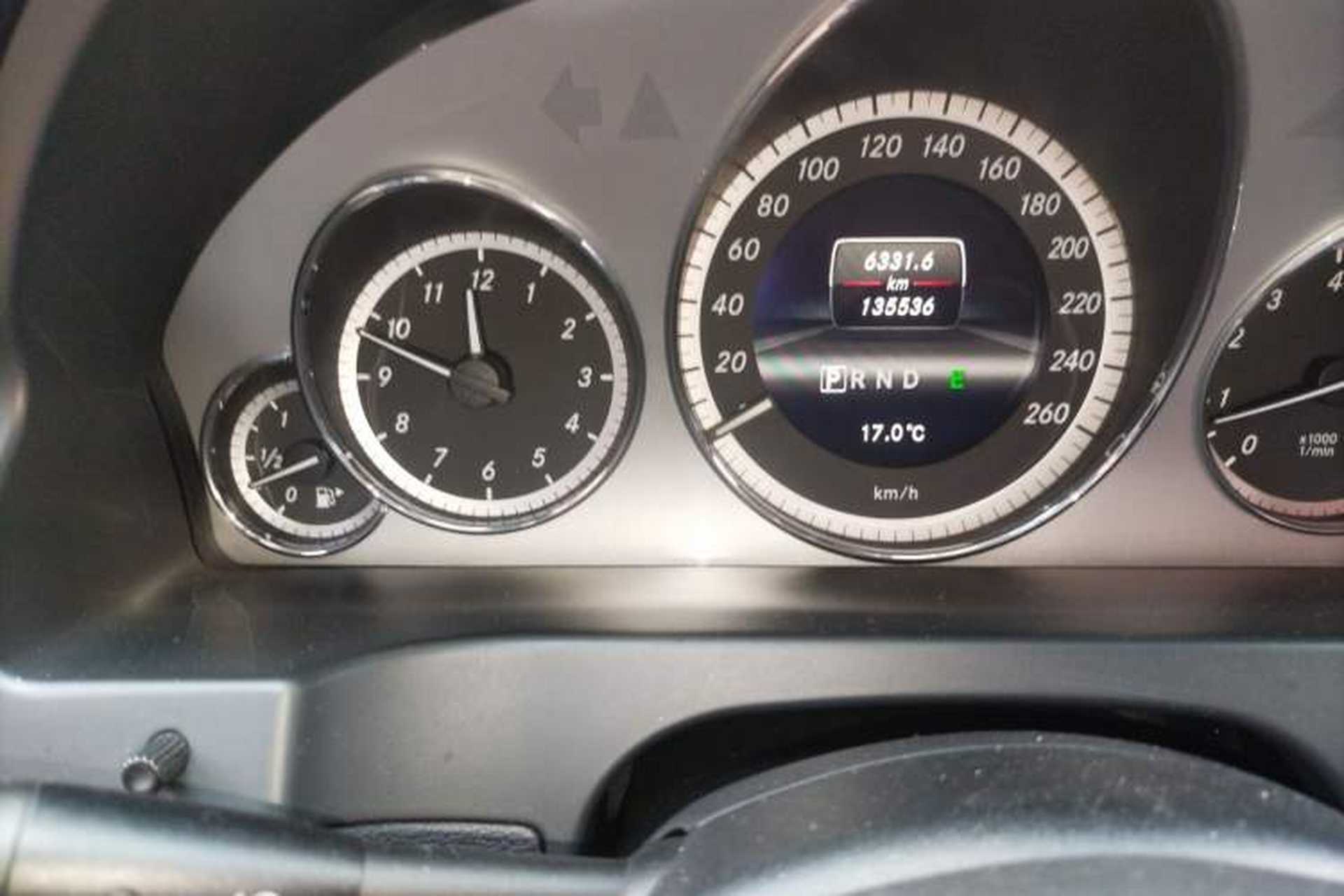 Used Mercedes-Benz E-Class 2012 E 200 CGI Coupe Odometer Close Up