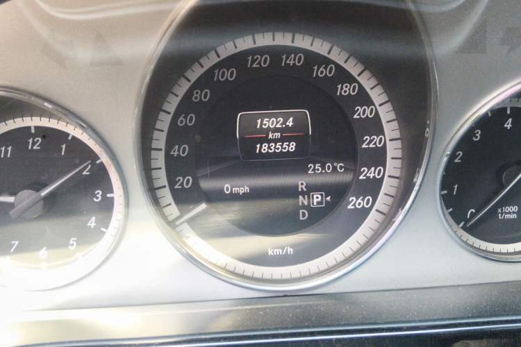 Used Mercedes-Benz E-Class 2013 E 260 L CGI Stylish Model Odometer Close Up