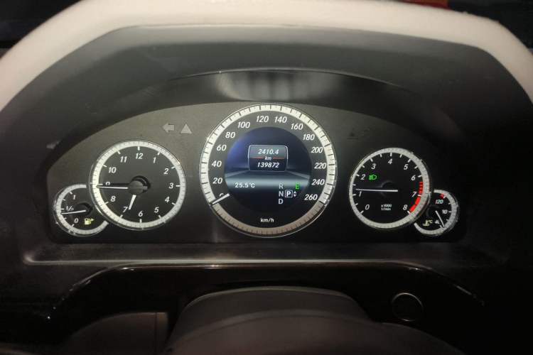 Used Mercedes-Benz E-Class 2013 E 260 L CGI Elegant Model Odometer Close Up