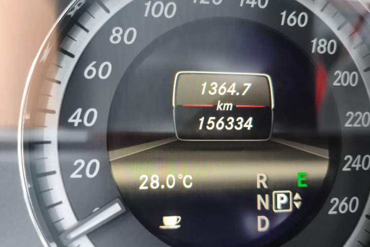 Used Mercedes-Benz E-Class 2013 E 260 L CGI Elegant Model Odometer Close Up