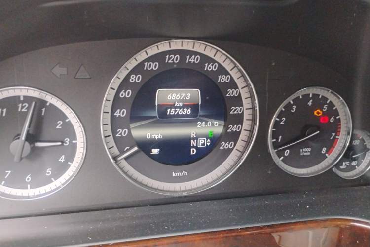 Used Mercedes-Benz E-Class 2013 E 300 L Elegant Model Odometer Close Up