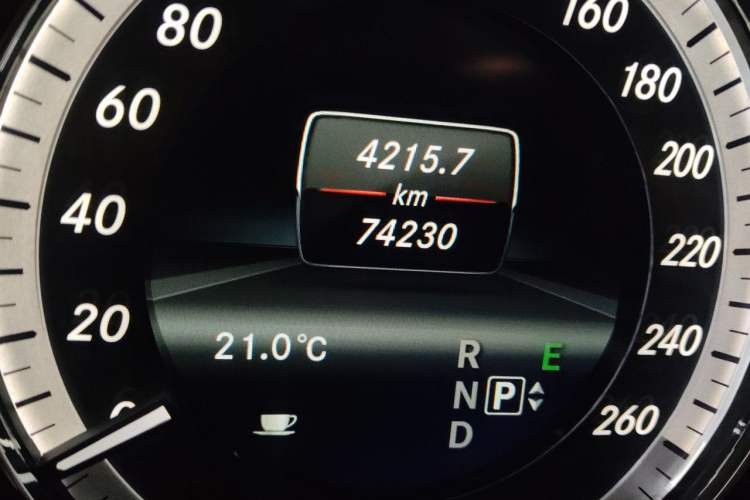 Used Mercedes-Benz E-Class 2013 E 260 L CGI Elegant Model Odometer Close Up