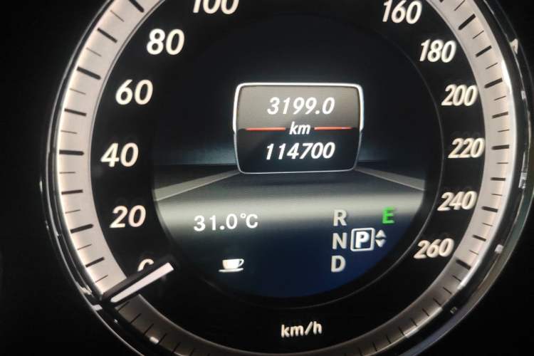 Used Mercedes-Benz E-Class 2013 E 260 L CGI Elegant Model Odometer Close Up