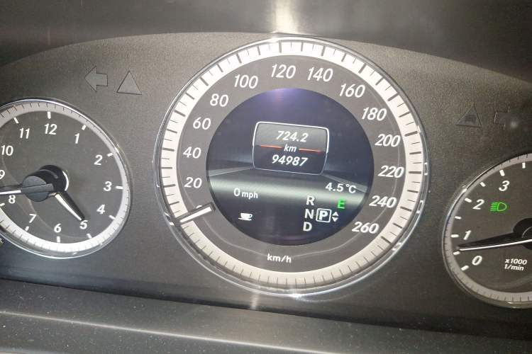 Used Mercedes-Benz E-Class 2013 E 300 L Elegant Model Odometer Close Up