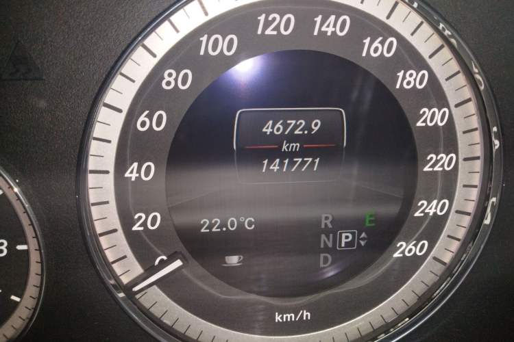Used Mercedes-Benz E-Class 2013 E 260 L CGI Elegant Model Odometer Close Up